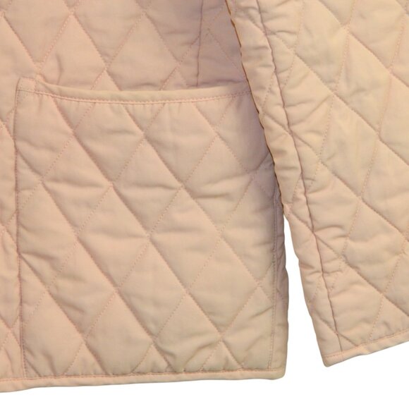 Burberry Authentic Pink Quilted Snap Closing Buttons Lining Jacket - Size Large - Picture 5 of 16
